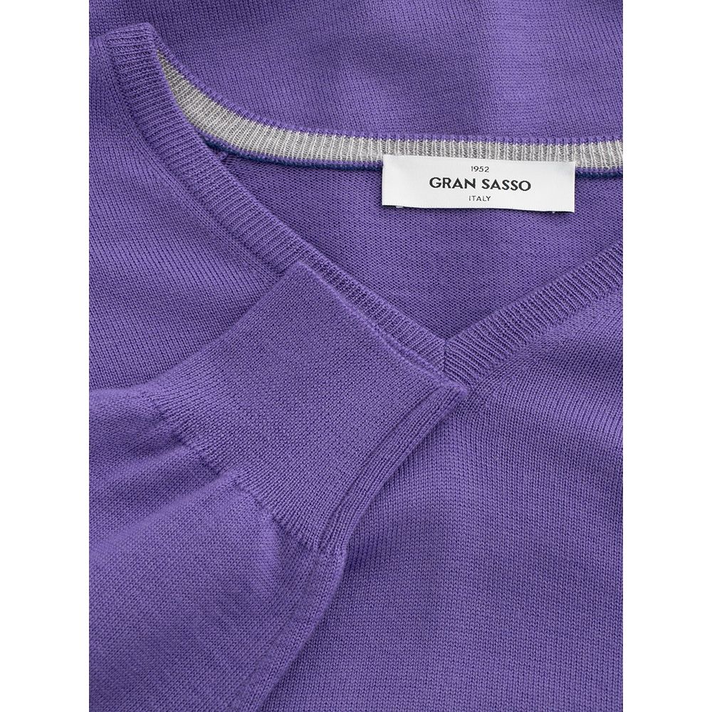 Gran Sasso Purple Wool Sweater