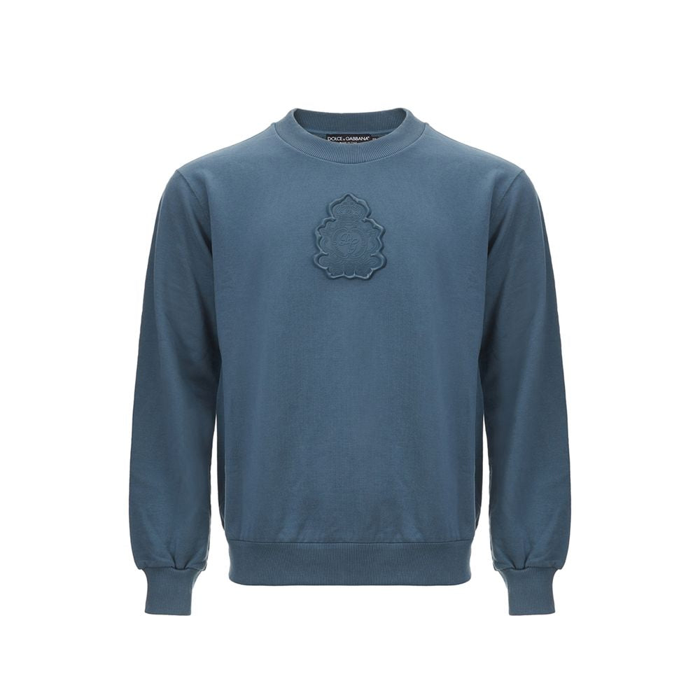 Dolce & Gabbana Blue Cotton Sweater