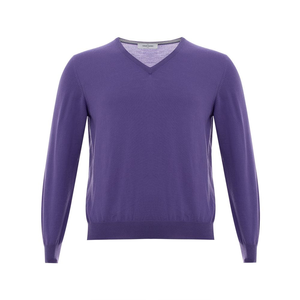 Gran Sasso Purple Wool Sweater