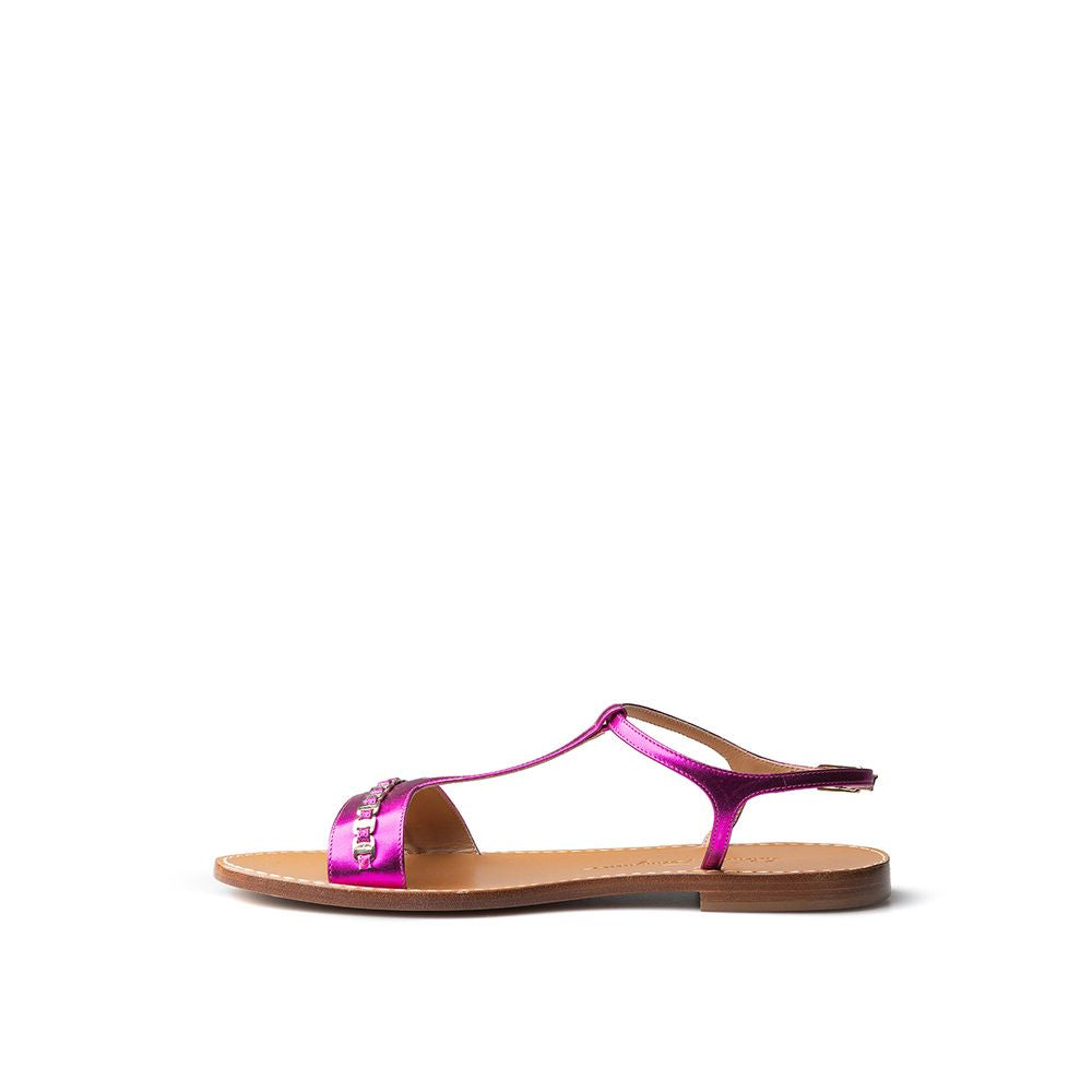 Salvatore Ferragamo Purple Leather Sandal