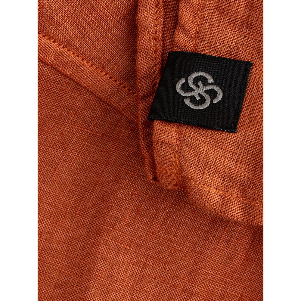 Gran Sasso Brown Linen Shirt