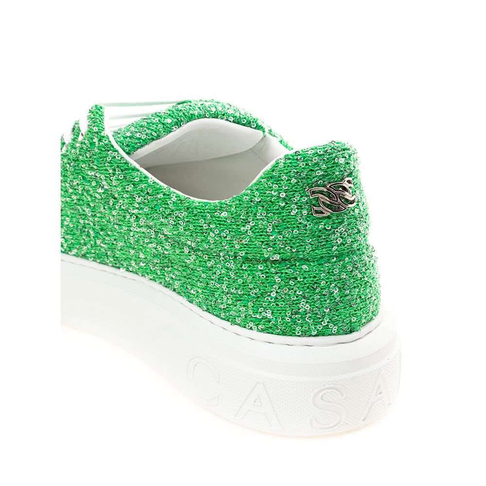 Casadei Green Leather Sneaker