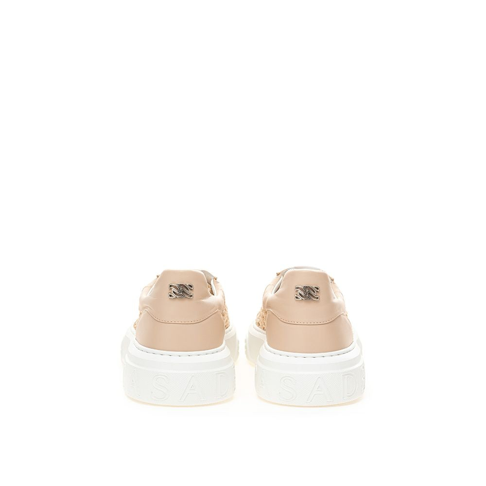 Casadei Beige Leather Sneaker