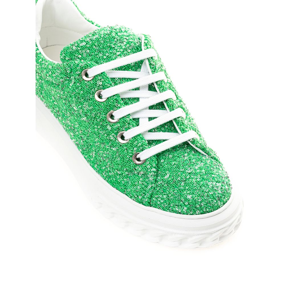 Casadei Green Leather Sneaker