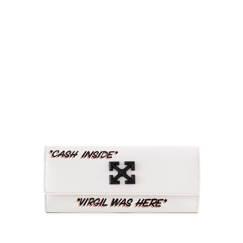 Off-White White Leather Wallet