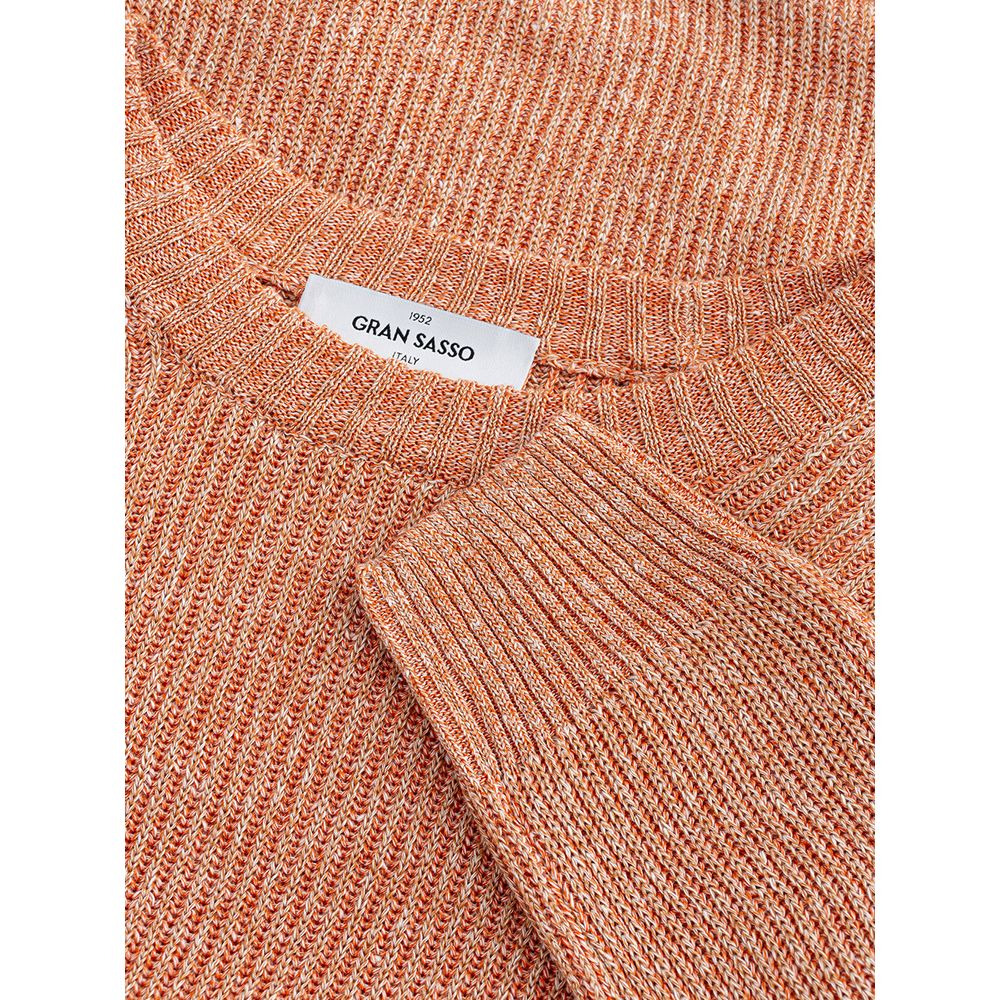 Gran Sasso Orange Linen Sweater