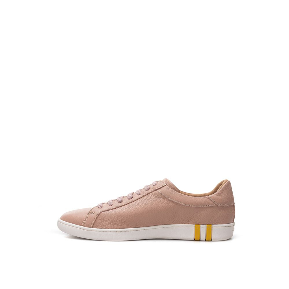 Bally Pink Cotton Leather Sneaker