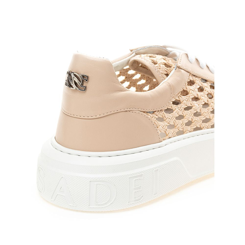 Casadei Beige Leather Sneaker