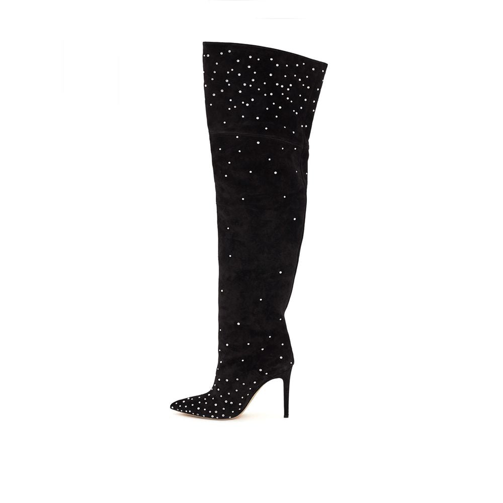 Paris Texas Black Camoscio Boot