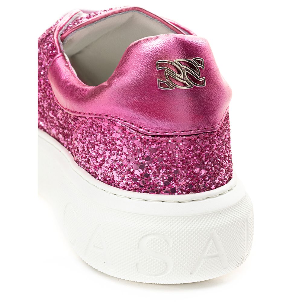 Casadei Fuchsia Leather Sneaker