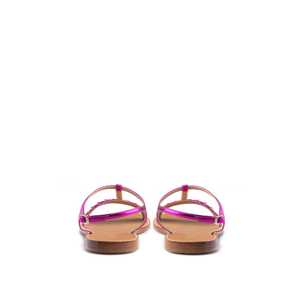 Salvatore Ferragamo Purple Leather Sandal