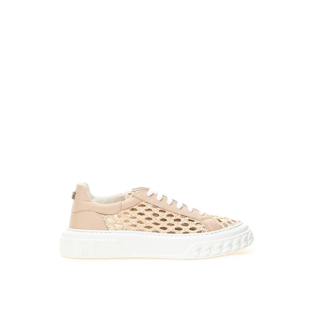 Casadei Beige Leather Sneaker