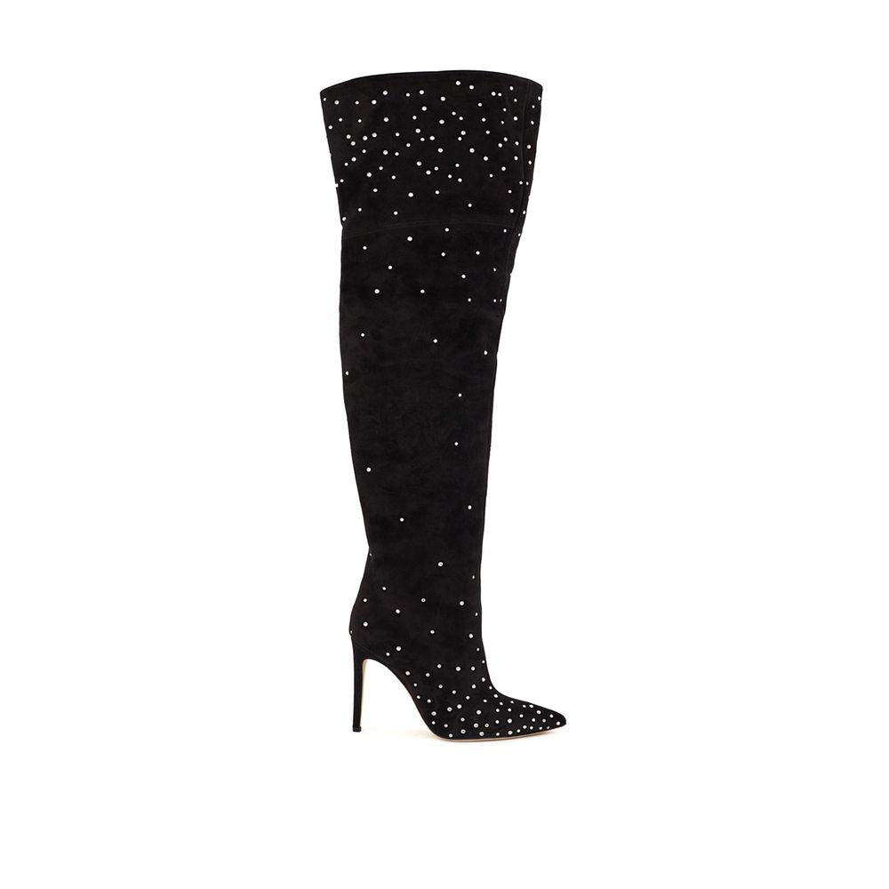 Paris Texas Black Camoscio Boot