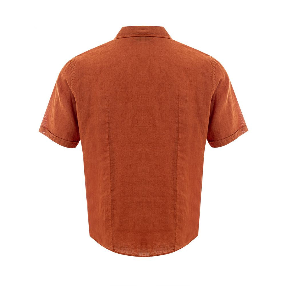 Gran Sasso Brown Linen Shirt