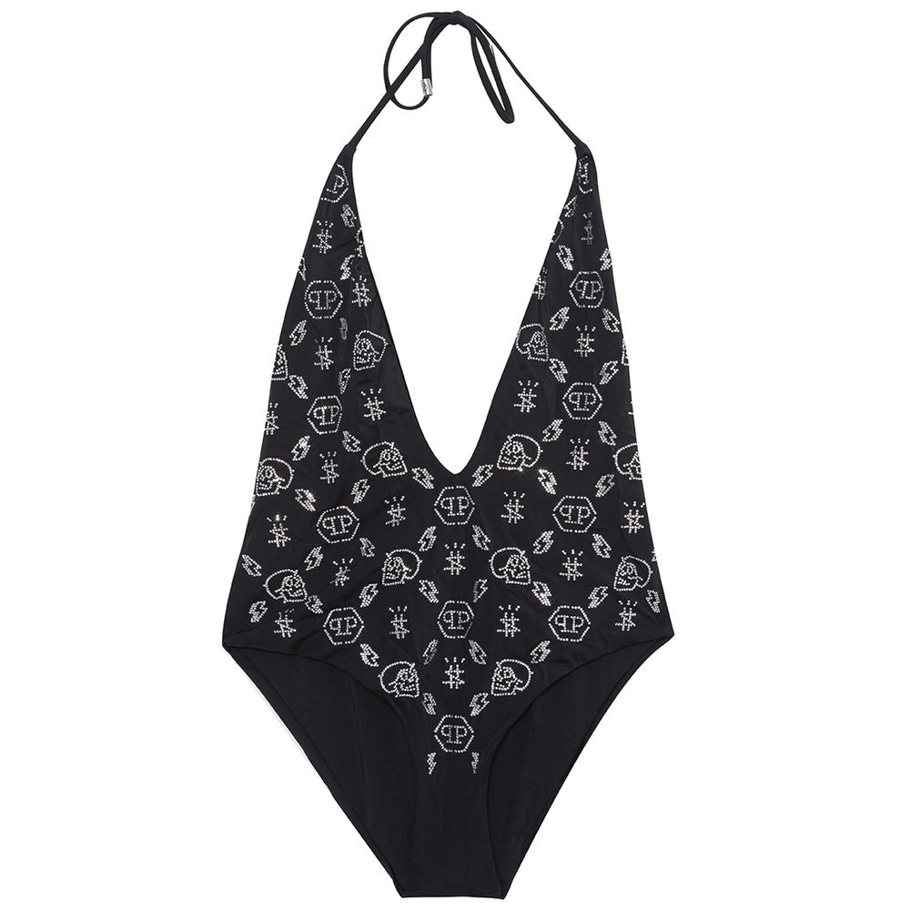 Philipp Plein Black Polyamide Swimwear