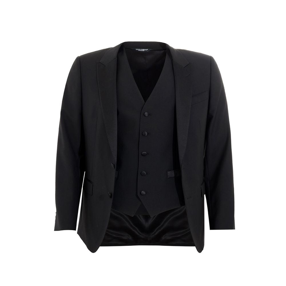 Dolce & Gabbana Black Wool Suit