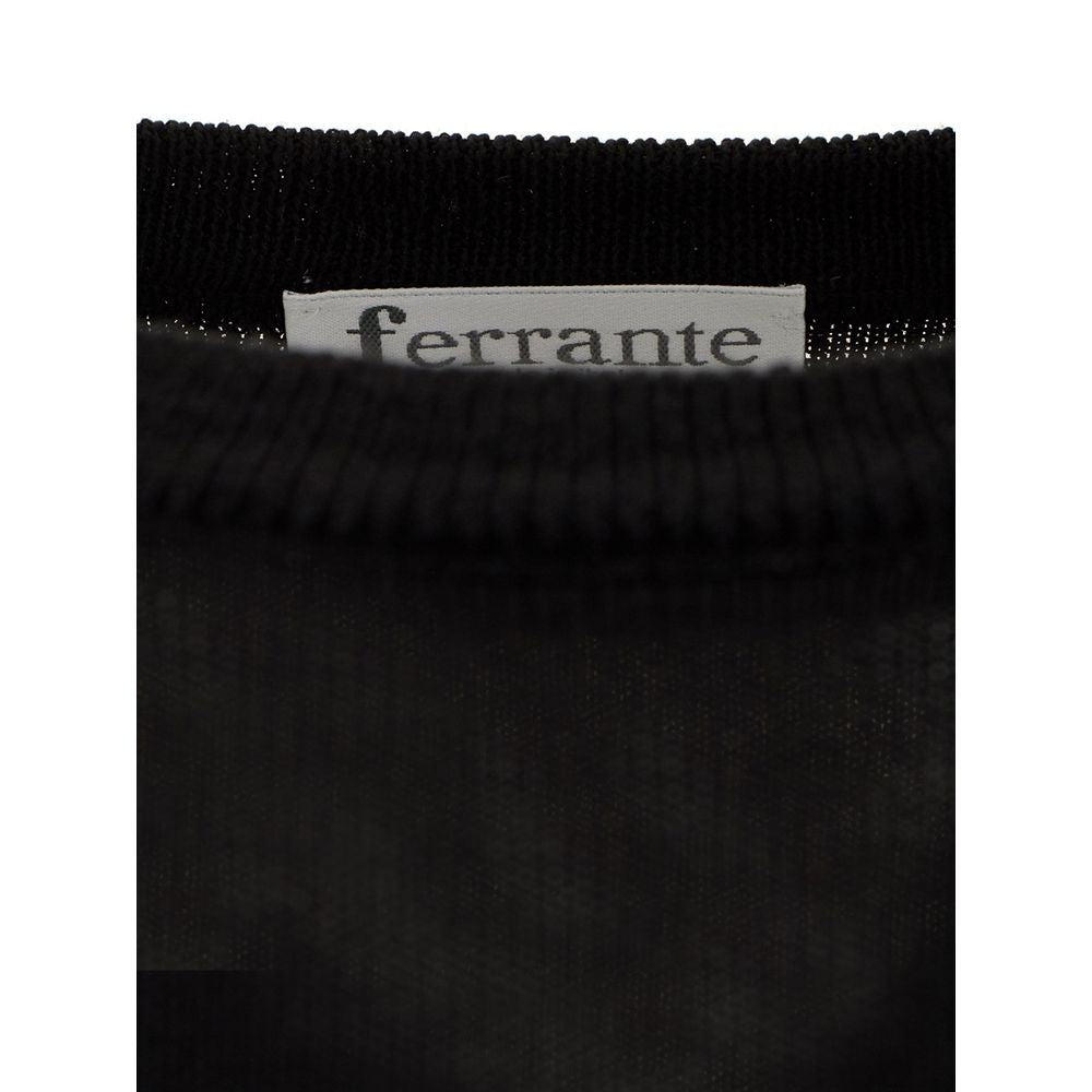 FERRANTE Black Wool Sweater