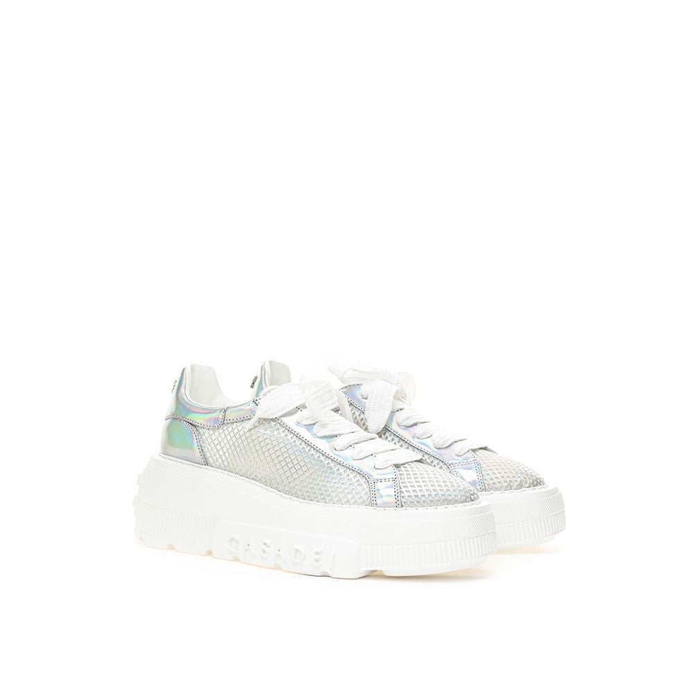 Casadei Silver Eco Leather Sneaker