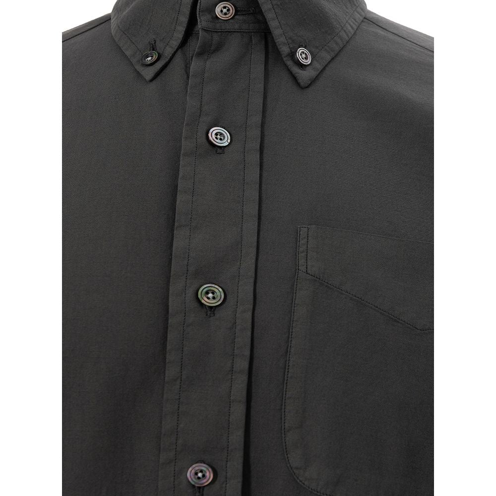 Tom Ford Gray Cotton Shirt