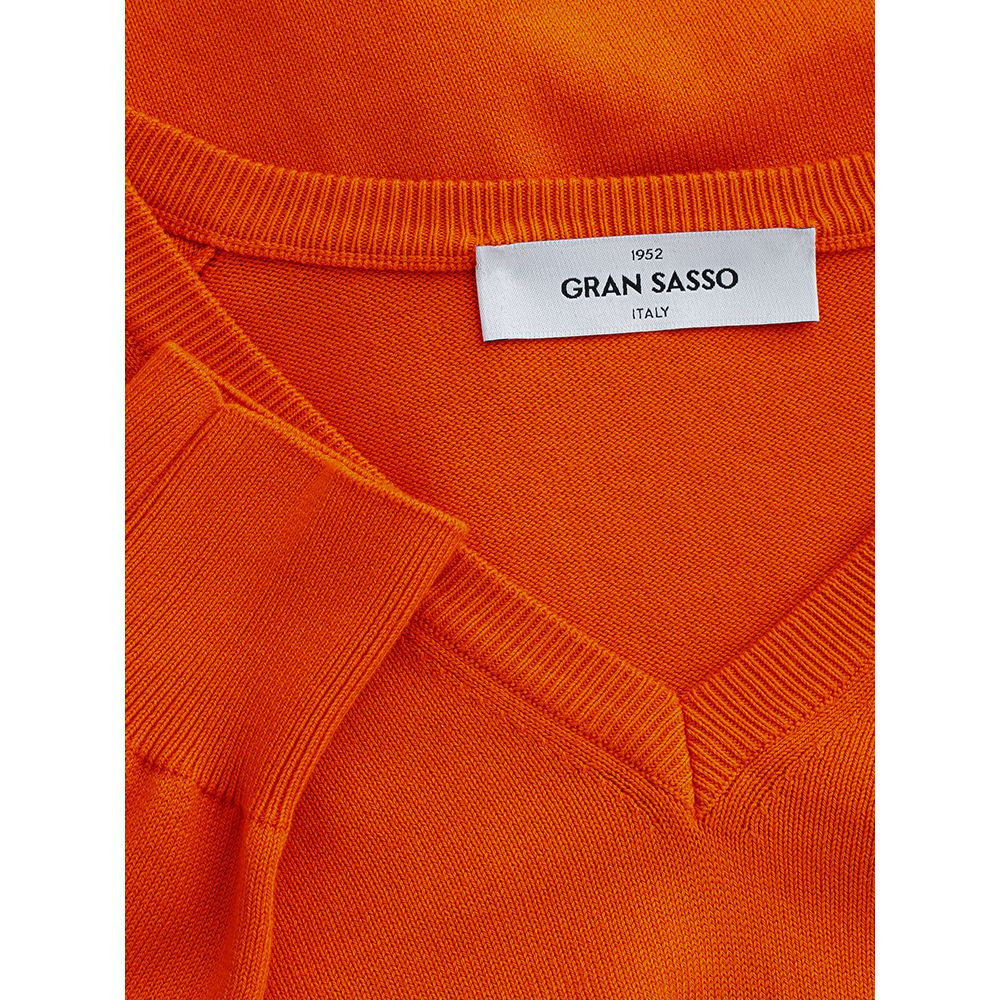 Gran Sasso Orange Cotton Sweater