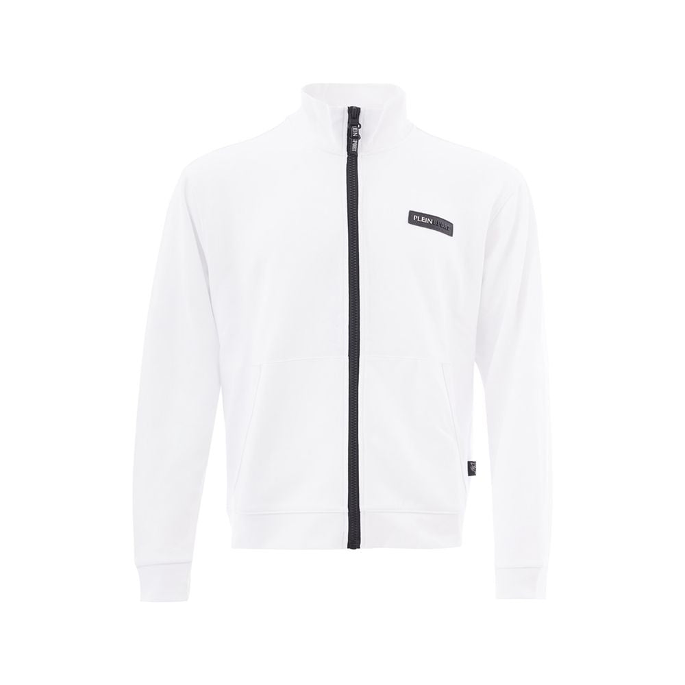 Plein Sport White Cotton Sweater