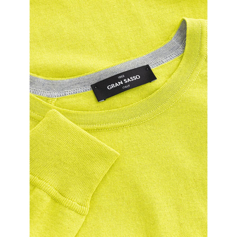 Gran Sasso Yellow Cotton Sweater