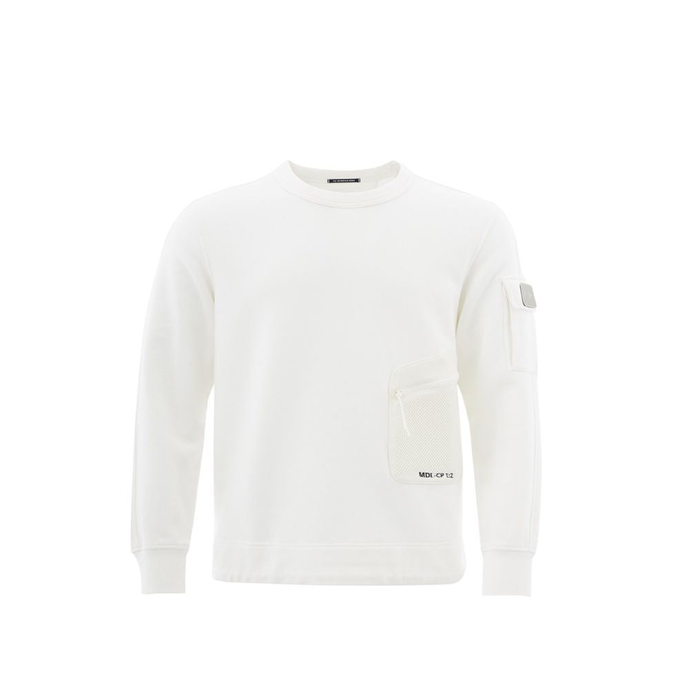 C.P. Company White Cotton Sweater