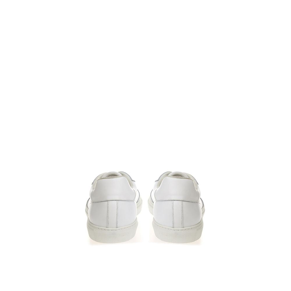 Roberto Cavalli White Leather Sneaker