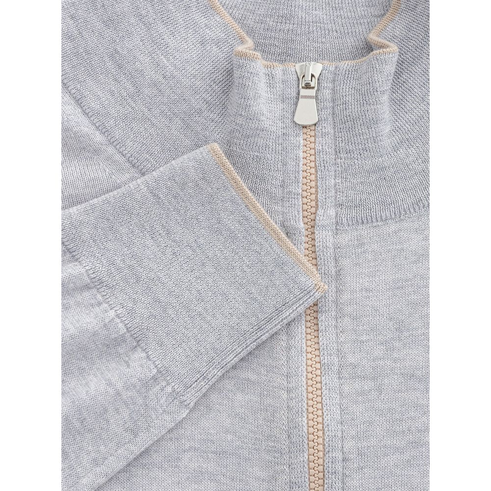 Gran Sasso Gray Wool Cardigan