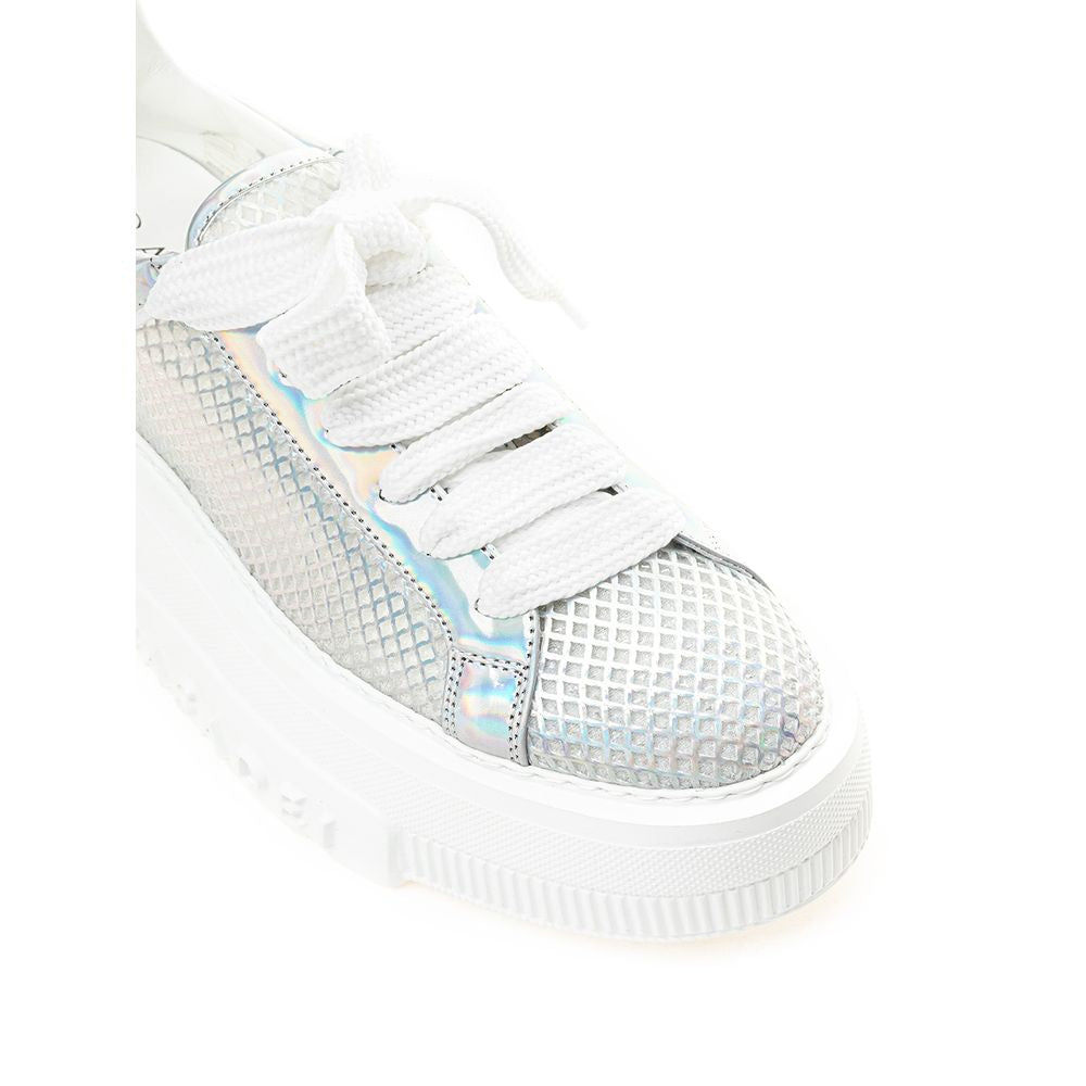 Casadei Silver Eco Leather Sneaker