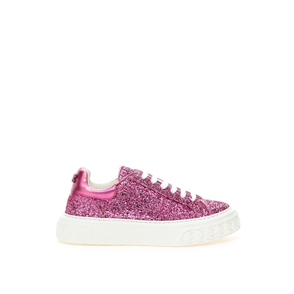 Casadei Fuchsia Leather Sneaker