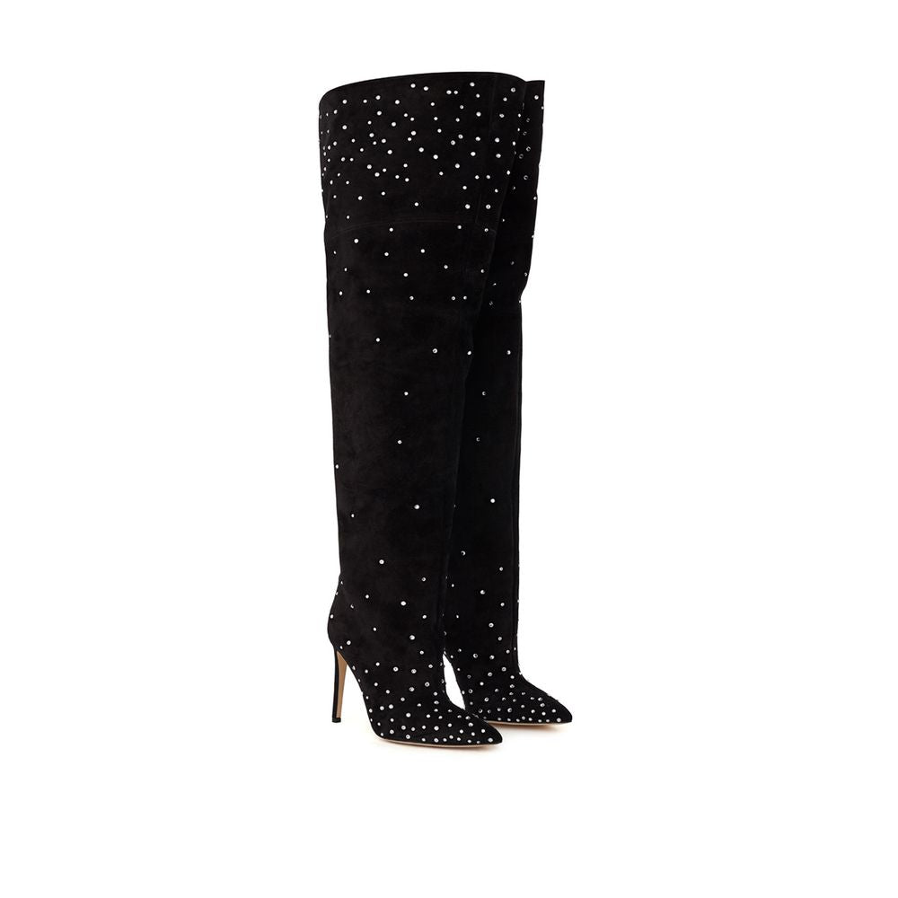 Paris Texas Black Camoscio Boot