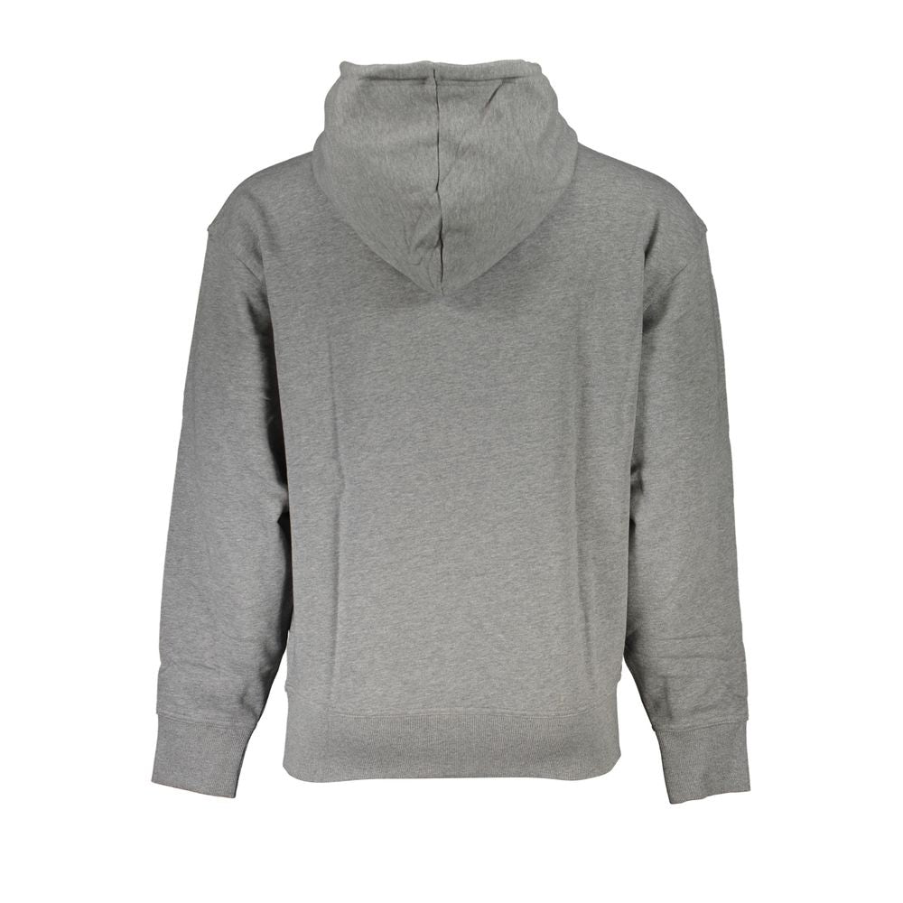 Hugo Boss Elegant Gray Hooded Sweatshirt with Logo