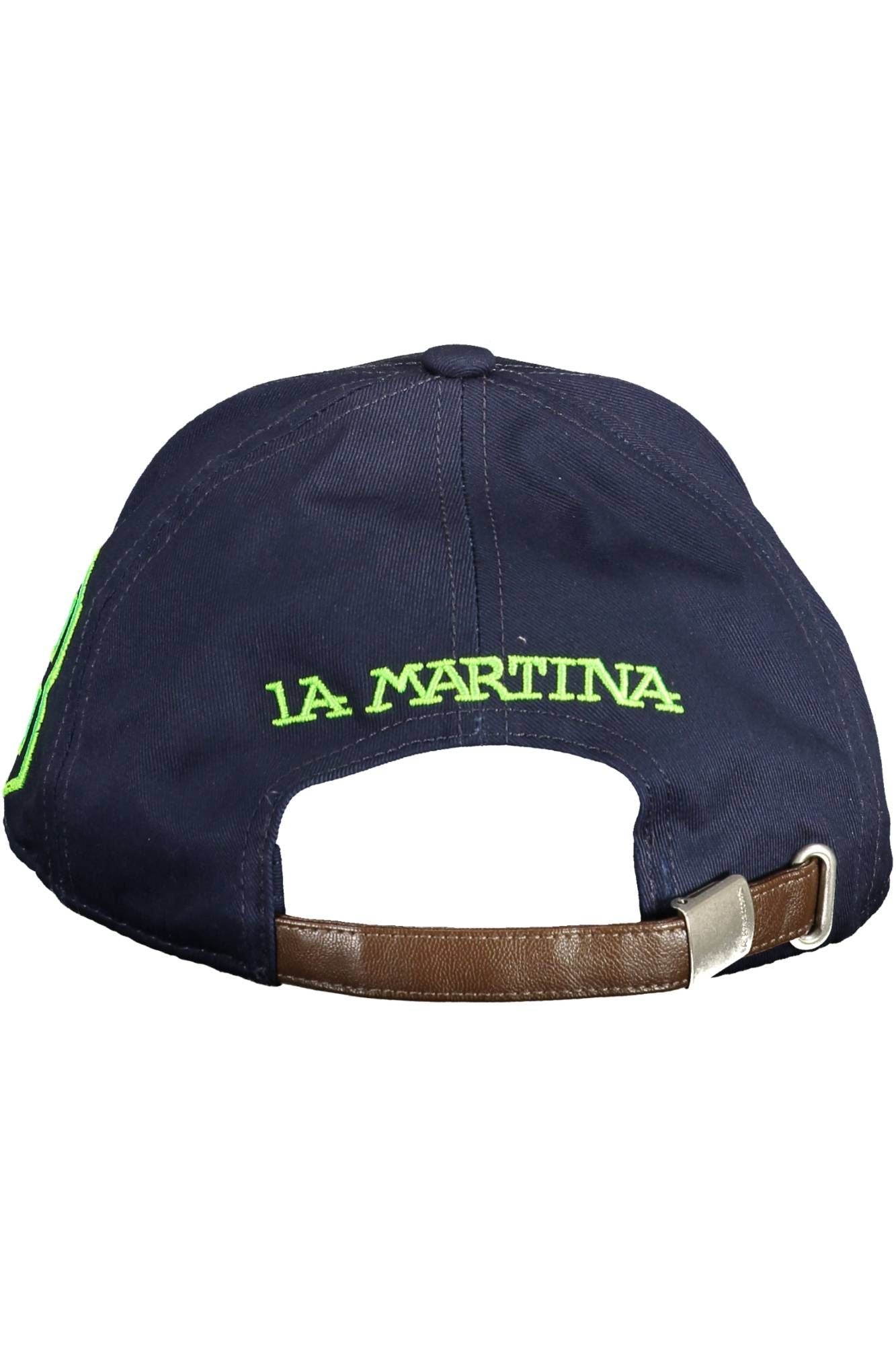 La Martina Elegant Blue Visor Cap with Embroidered Detail