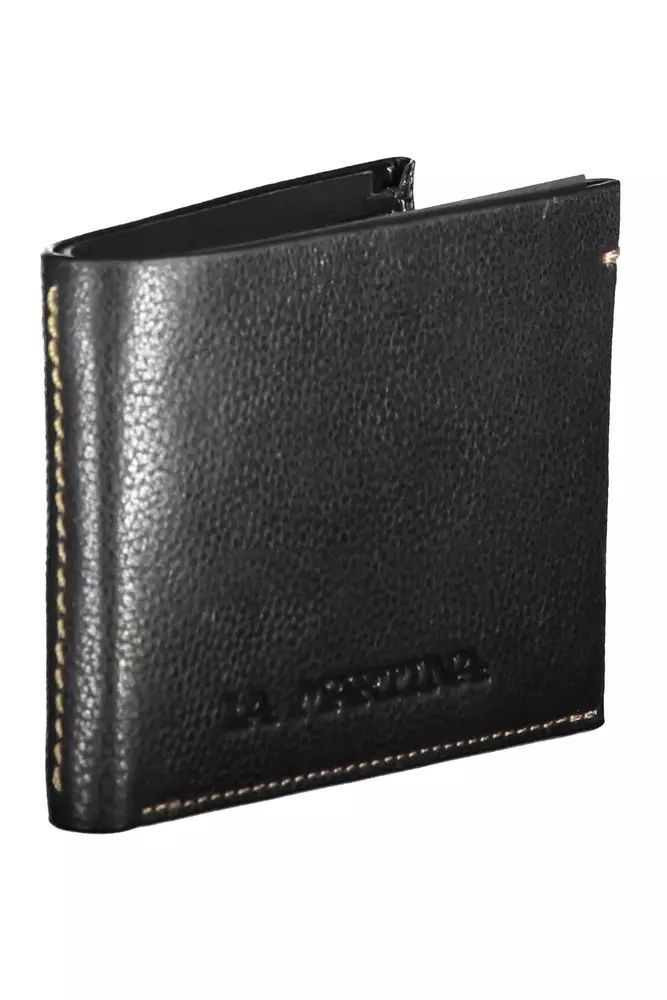 La Martina Black Leather Wallet