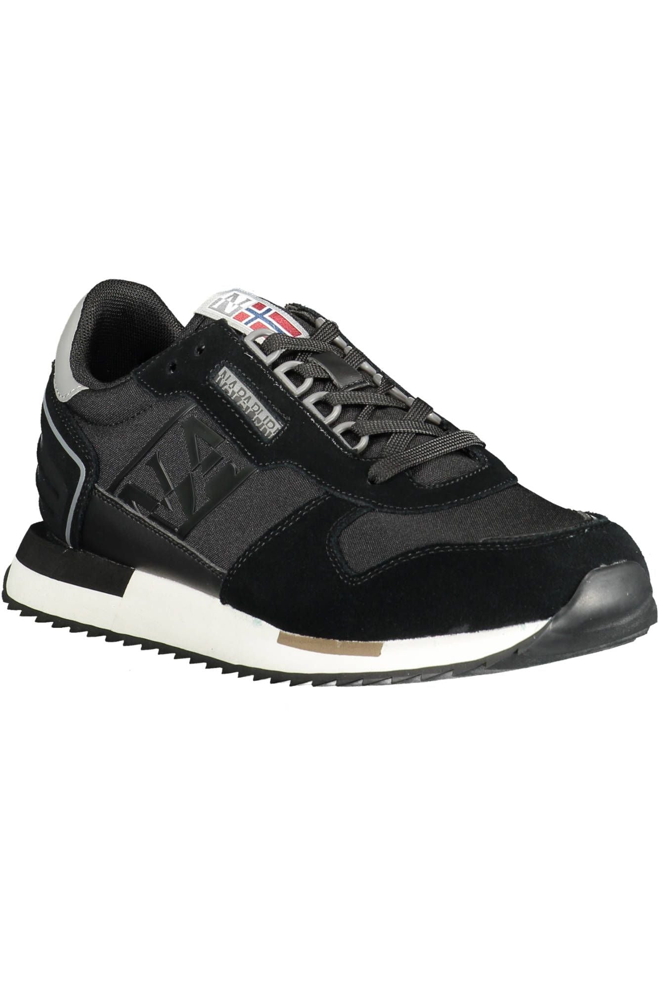 Napapijri Sleek Black Sneakers with Logo Accent