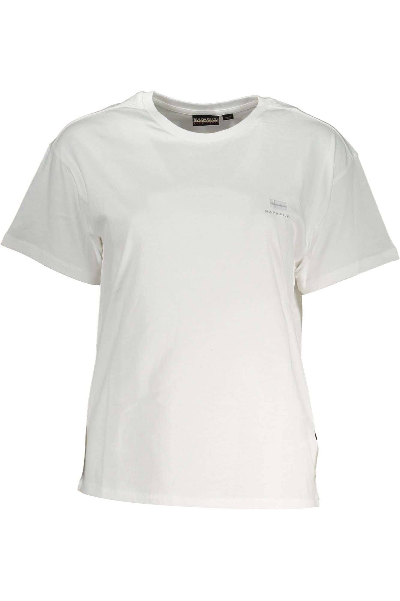 Napapijri Chic White Embroidered Logo Tee