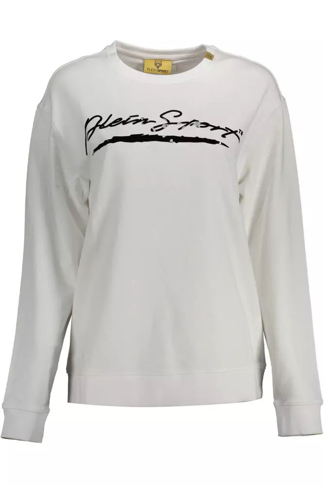 Plein Sport White Cotton Sweater