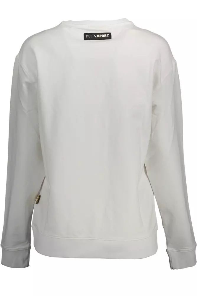 Plein Sport White Cotton Sweater