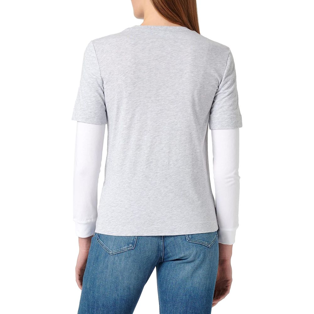 Gray Cotton Tops & T-Shirt