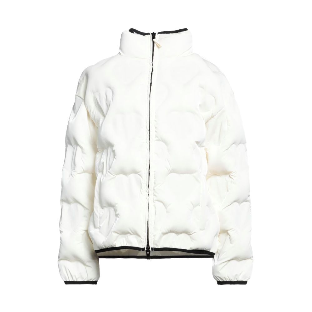 Love Moschino Chic White Heart-Adorned Designer Jacket