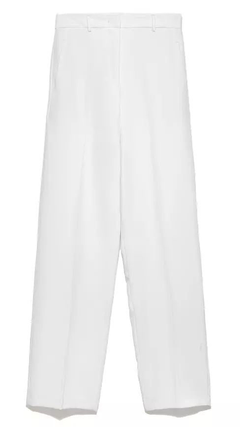 Hinnominate Elegant White Straight Trousers with Pockets