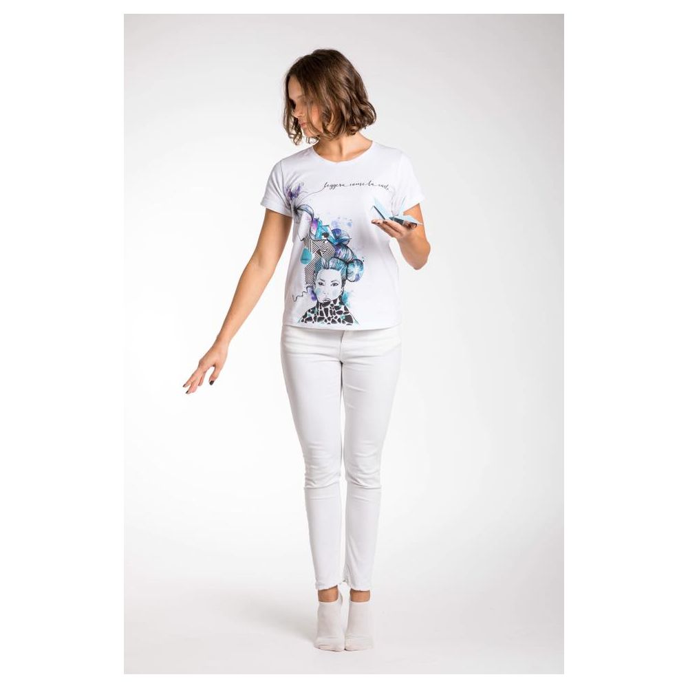 A.Tratti White Viscose Tops & T-Shirt