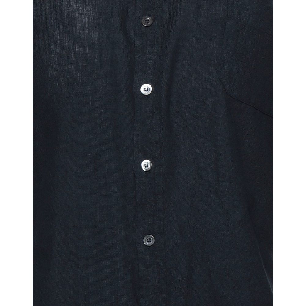 Alpha Studio Blue Linen Shirt