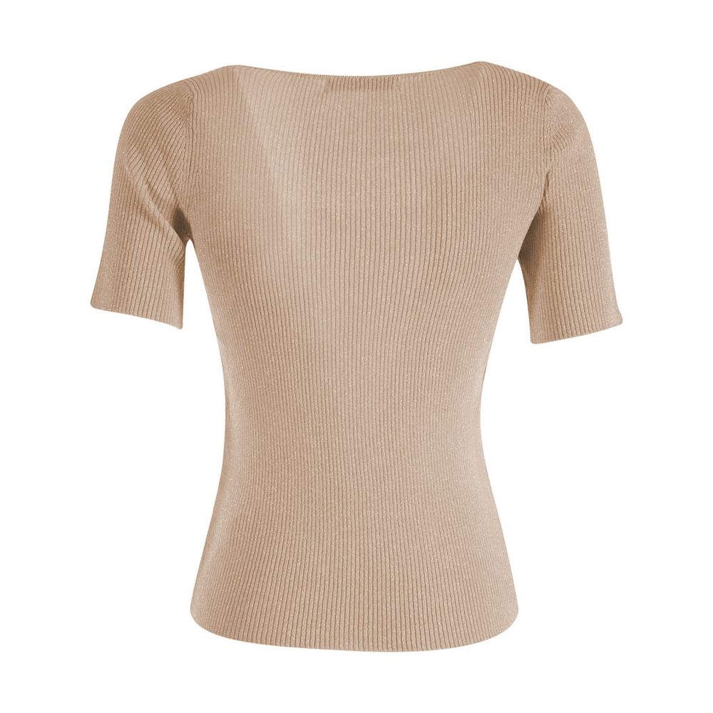 Yes Zee Beige Viscose Sweater