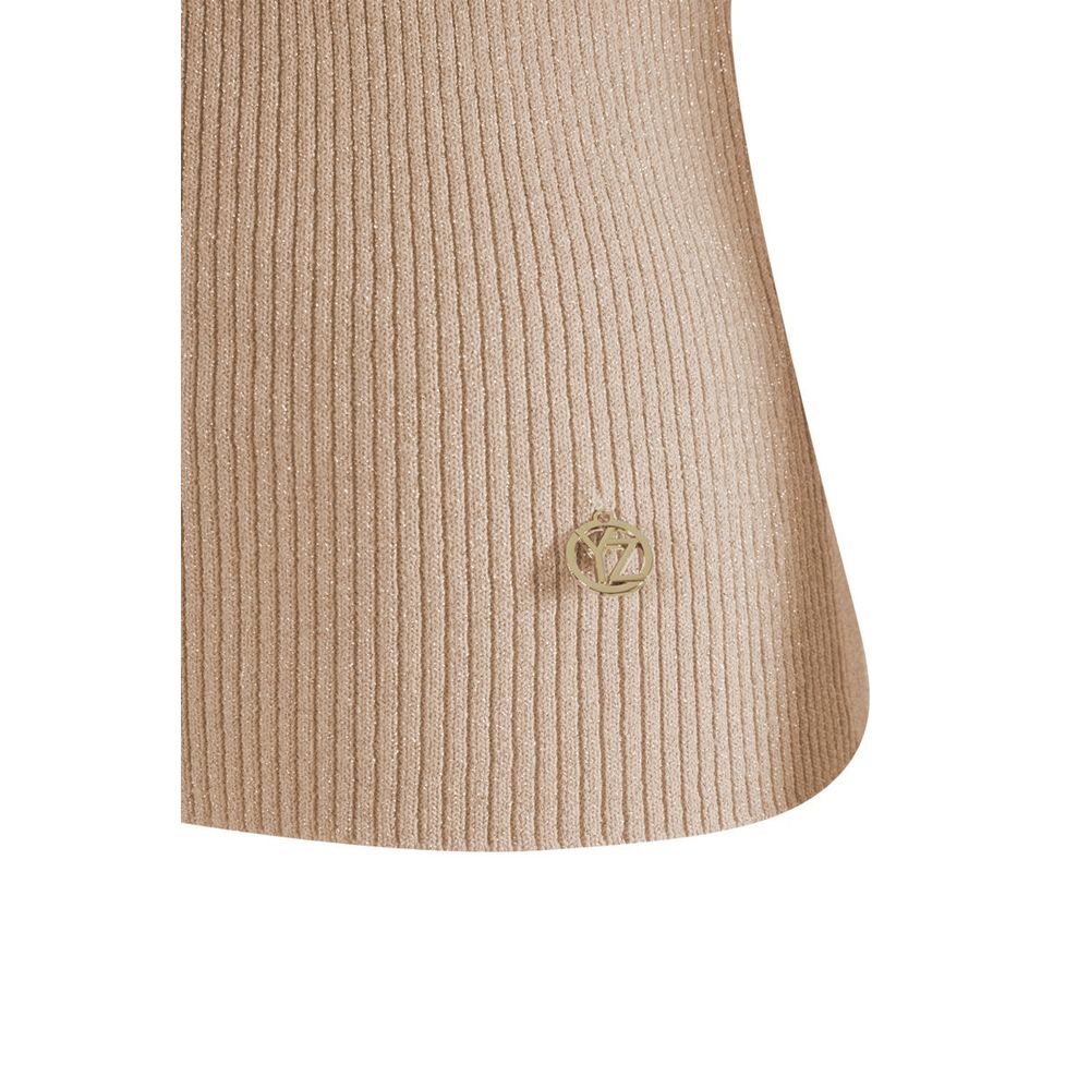 Yes Zee Beige Viscose Sweater