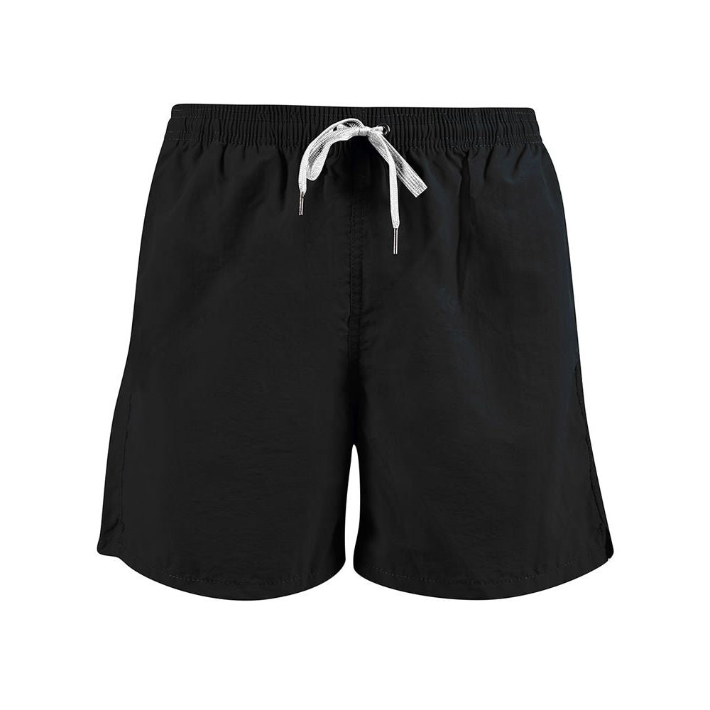 Yes Zee Sleek Black Men's Boxer Swim Shorts