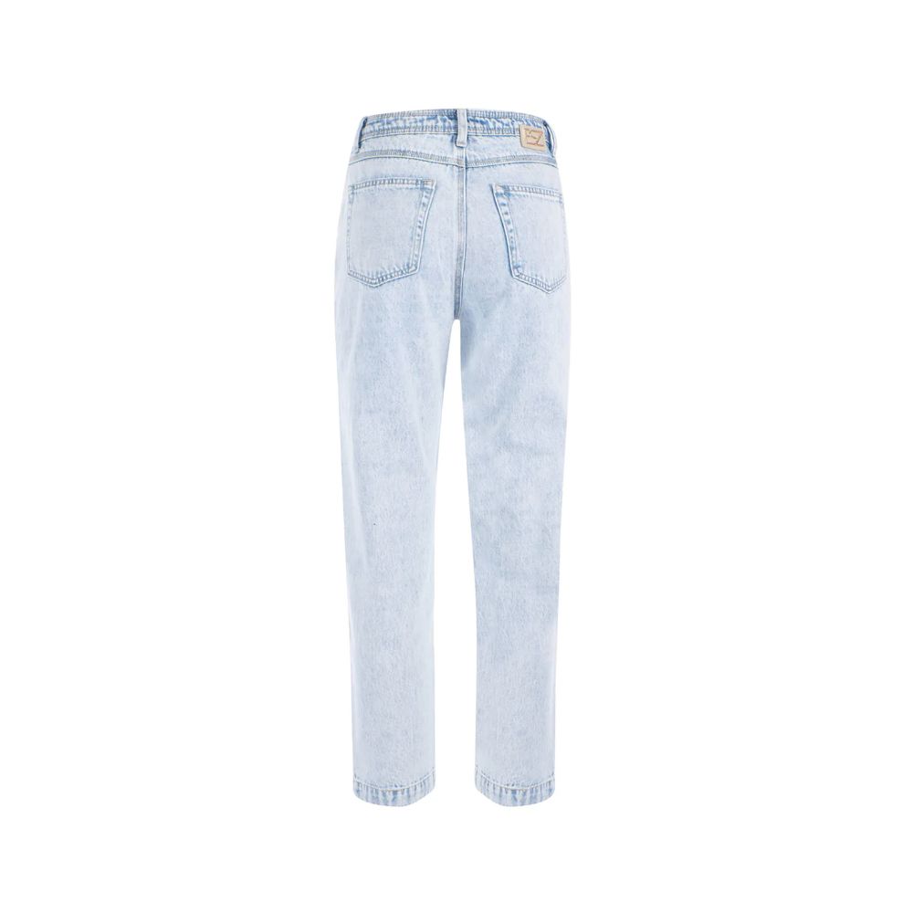 Yes Zee Light Blue Cotton Jeans & Pant