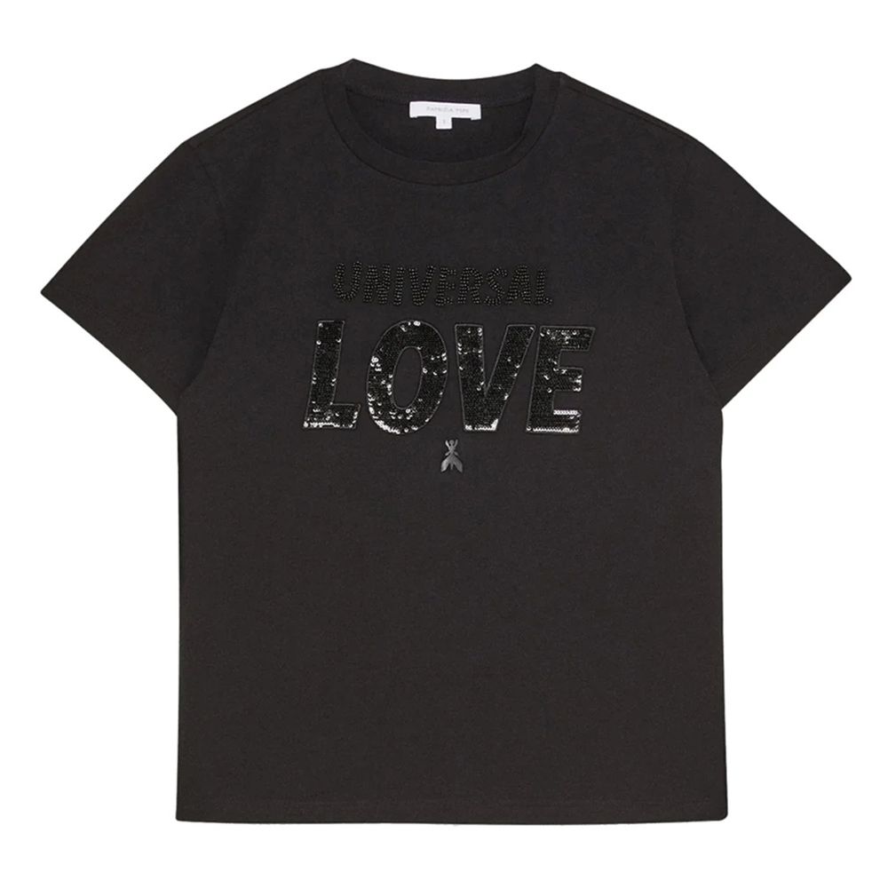 Patrizia Pepe Black Cotton Tops & T-Shirt