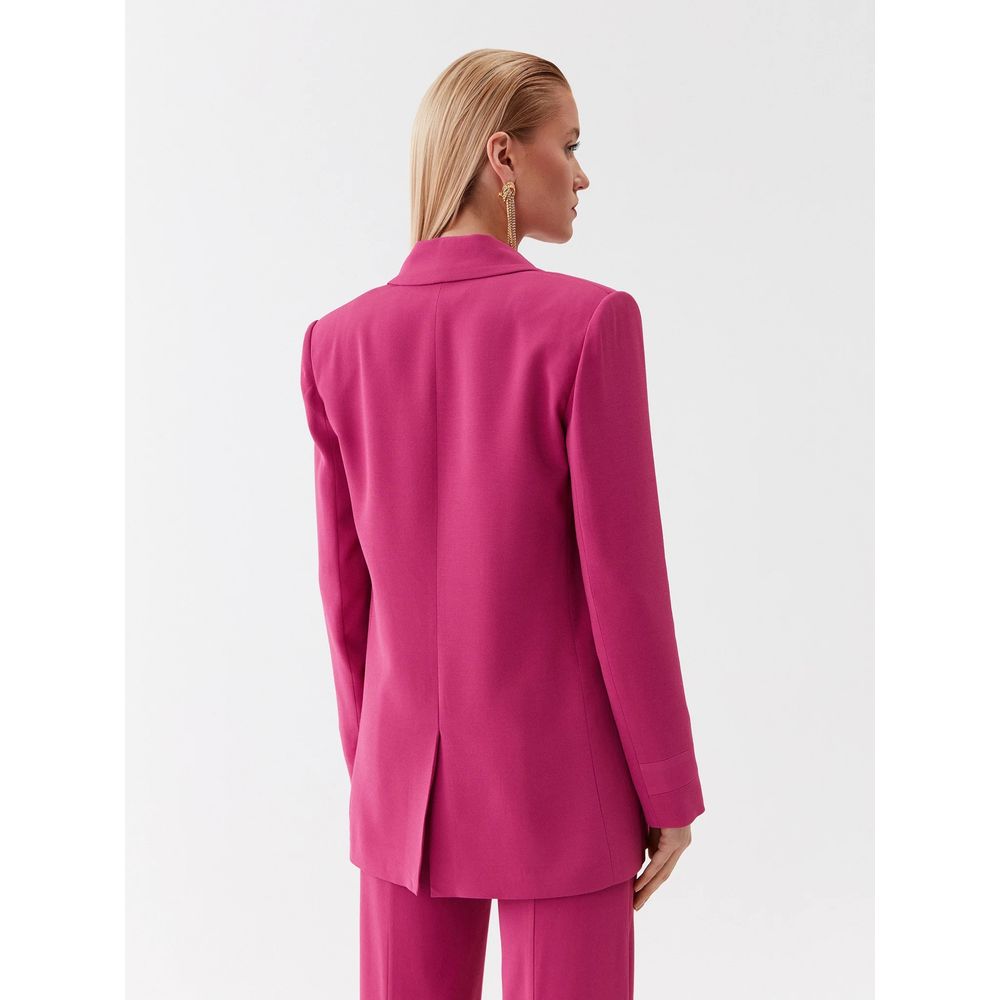 Patrizia Pepe Elegant Fuchsia One-Button Classic Jacket